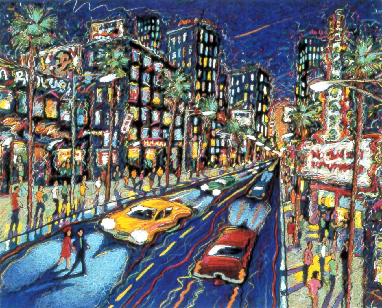 ジェームス・タルマージの絵画作品　タイトルは、シティ・イン・ブルー